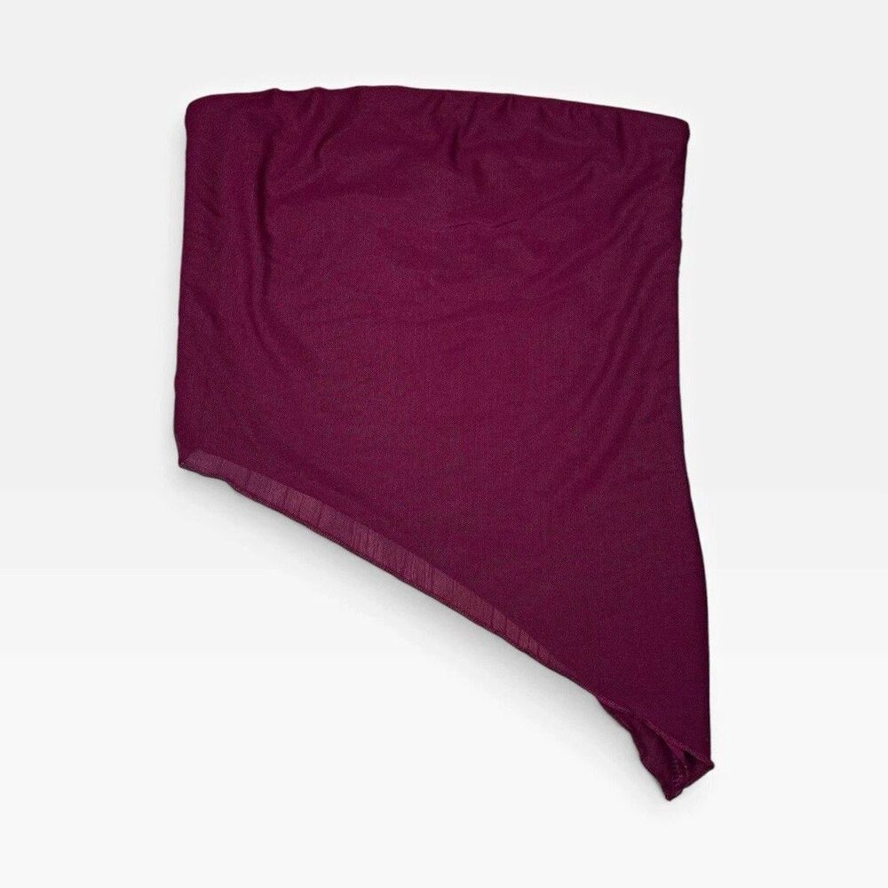 edikted Burgundy Mesh Asymmetric Tube Top NWT Size XS